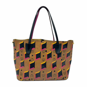 MCM handbag leather brown black pink